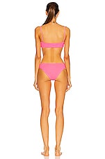 Hunza G Gigi Bikini Set in Bubblegum, view 3, click to view large image.
