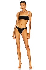 Hunza G Gigi Bikini Set in Black, view 1, click to view large image.