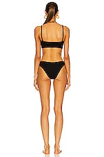 Hunza G Gigi Bikini Set in Black, view 3, click to view large image.