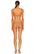Hunza G Xandra Swimsuit in Metallic Cocoa, view 3, click to view large image.