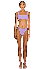 Hunza G Xandra Bikini Set in Lilac, view 1, click to view large image.