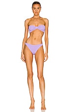 Hunza G Jean Bikini Set in Lilac, view 1, click to view large image.