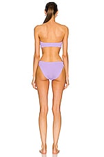 Hunza G Jean Bikini Set in Lilac, view 3, click to view large image.