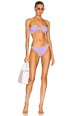 Hunza G Jean Bikini Set in Lilac, view 4, click to view large image.