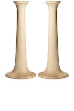 HAWKINS NEW YORK Set of 2 Large Simple Candle Holder in Maple, view 1, click to view large image.