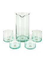 HAWKINS NEW YORK Recycled Glassware Set of 4 Medium Cup in Blue, view 4, click to view large image.