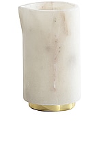 HAWKINS NEW YORK Simple Marble and Brass Creamer in White, view 1, click to view large image.