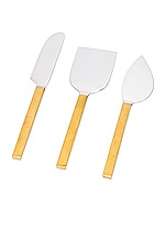 HAWKINS NEW YORK Simple Cheese Knives in Plated Steel, view 1, click to view large image.