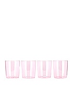 HAWKINS NEW YORK Essential Glass Medium Set Of 4 in Blush, view 1, click to view large image.