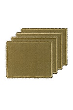 HAWKINS NEW YORK Essential Placemats Set Of 4 in Olive, view 1, click to view large image.