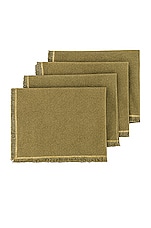 HAWKINS NEW YORK Essential Placemats Set Of 4 in Olive, view 2, click to view large image.