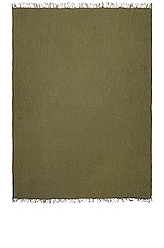 HAWKINS NEW YORK Simple Linen Throw in Olive, view 3, click to view large image.