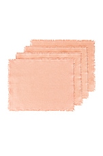 HAWKINS NEW YORK Essential Set of 4 Cotton Placemats in Blush, view 1, click to view large image.