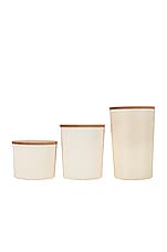 HAWKINS NEW YORK Essential Set of 3 Lidded Containers in Ivory, view 2, click to view large image.