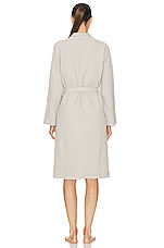 HAWKINS NEW YORK Simple Waffle Bathrobes in Light Grey, view 3, click to view large image.