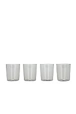 HAWKINS NEW YORK Essential Set Of 4 Medium Glasses in Smoke, view 1, click to view large image.