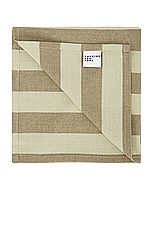 HAWKINS NEW YORK Essential Striped Set Of 4 Dinner Napkins in Olive & Sage, view 3, click to view large image.