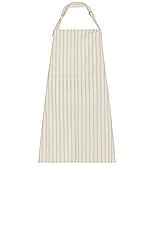 HAWKINS NEW YORK Essential Striped Apron in Flax & Ivory, view 1, click to view large image.