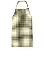HAWKINS NEW YORK Essential Check Apron in Olive & Sage, view 1, click to view large image.