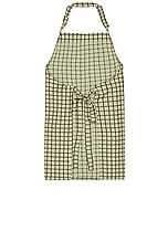 HAWKINS NEW YORK Essential Check Apron in Olive & Sage, view 2, click to view large image.