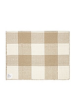 HAWKINS NEW YORK Simple Plaid Runner in Flax & Ivory, view 2, click to view large image.
