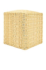 HAWKINS NEW YORK Woven Pouf in Natural, view 2, click to view large image.