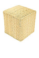 HAWKINS NEW YORK Woven Pouf in Natural, view 3, click to view large image.