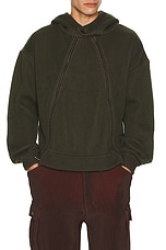 ISA BOLDER パーカー　フーディー ISA BOULDER Triangle Zip Hoodie in Swamp | FWRD