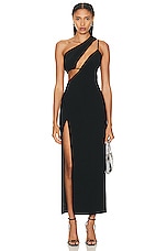 ILA Ella One Shoulder Maxi Dress in Black, view 1, click to view large image.