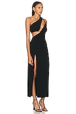ILA Ella One Shoulder Maxi Dress in Black, view 2, click to view large image.