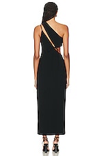 ILA Ella One Shoulder Maxi Dress in Black, view 4, click to view large image.