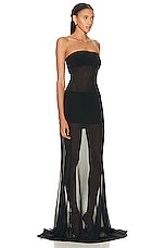ILA Kate Strapless Gown in Black, view 2, click to view large image.