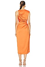 ILA Grace Side Cut Out Midi Dress in Orange, view 5, click to view large image.