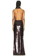 ILA Sylvia Maxi Dress in Brown Sequin, view 4, click to view large image.