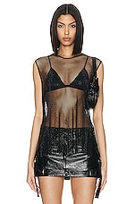 ILA Haze Fishnet Top in Black, view 1, click to view large image.