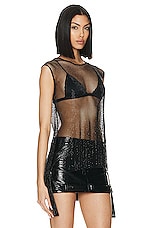 ILA Haze Fishnet Top in Black, view 2, click to view large image.