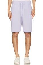 Homme Plisse Issey Miyake Colorful Pleats Shorts in Soft Lavender, view 4, click to view large image.