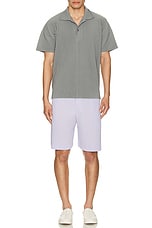 Homme Plisse Issey Miyake Colorful Pleats Shorts in Soft Lavender, view 5, click to view large image.