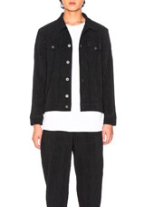 Homme Plisse Issey Miyake Pleated Trucker in Black | FWRD