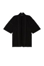 Homme Plisse Issey Miyake Cardigan in Black | FWRD