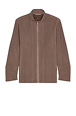 Homme Plisse Issey Miyake Cargo Jacket in Alpaca Brown, view 1, click to view large image.