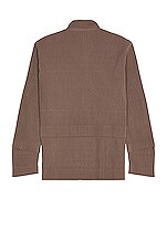 Homme Plisse Issey Miyake Cargo Jacket in Alpaca Brown, view 2, click to view large image.