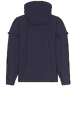 Homme Plisse Issey Miyake Frame Coat in Navy, view 2, click to view large image.