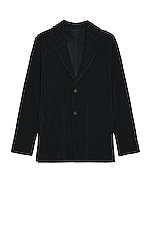 Homme Plisse Issey Miyake Basic Blazer in Black, view 1, click to view large image.