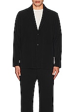 Homme Plisse Issey Miyake Basic Blazer in Black, view 4, click to view large image.