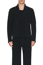 Homme Plisse Issey Miyake Tailored Pleats Blazer in Black, view 4, click to view large image.