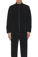 Homme Plisse Issey Miyake Cargo Pleated Jacket in Black, view 3, click to view large image.