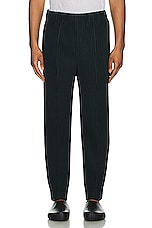 Homme Plisse Issey Miyake Compleat Trousers in Dark Green, view 3, click to view large image.
