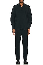 Homme Plisse Issey Miyake Compleat Trousers in Dark Green, view 5, click to view large image.