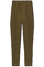 Homme Plisse Issey Miyake Pleats Pants in Olive, view 1, click to view large image.